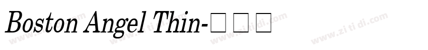Boston Angel Thin字体转换